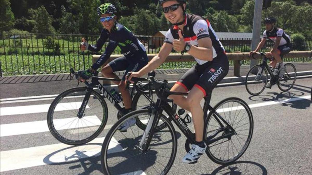 Jorge Lorenzo en bici