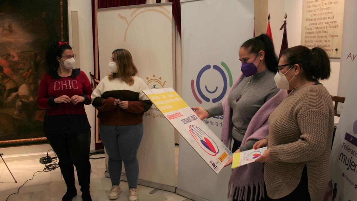 Ana Blázquez, Irene Tortosa, Antonia López y Pilar Fernández, este viernes.