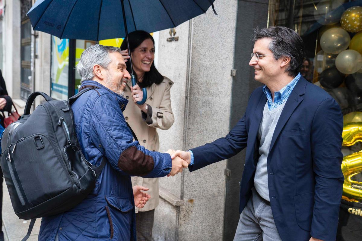 Bravo, Prado y Verea esta mañana en Santiago