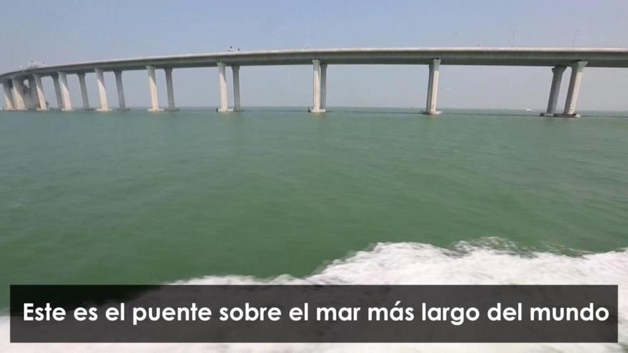 China inaugura el puente sobre el mar más largo del mundo