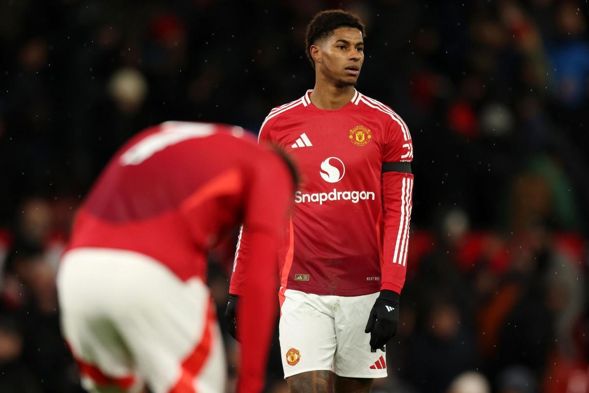 Marcus Rashford después de perder ante el Nottingham Forest.