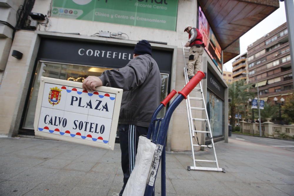 Cambio de nombre de la plaza Calvo Sotelo de Alica