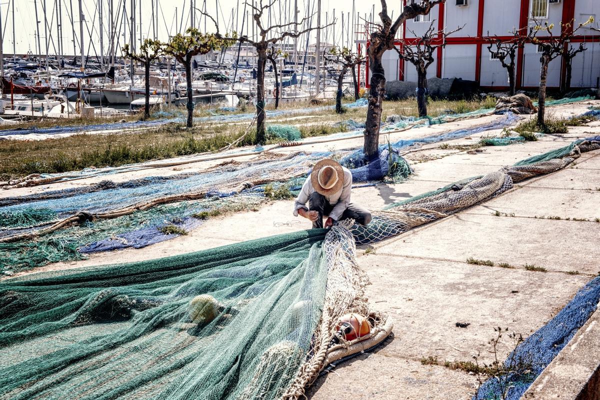 Redes de pesca en Arenys de Mar