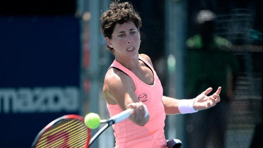 Carla Suárez en el torneo de Montreal.