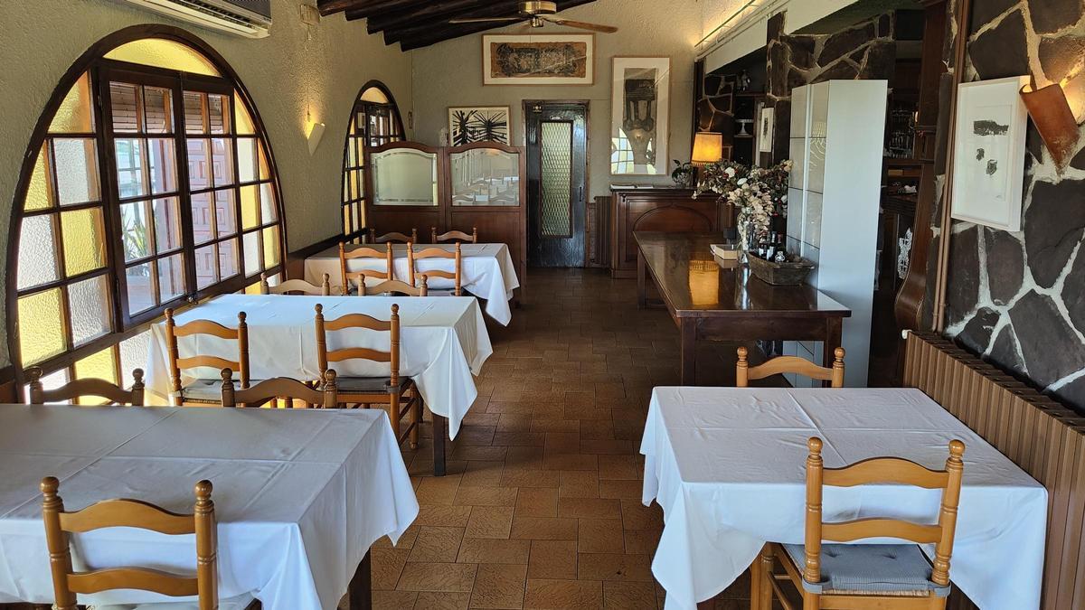 El comedor de Can Gelada, en Riudellots de la Creu.