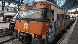 Trens de Rodalies estacionats a l’estació de França de Barcelona. | ZOWY VOETEN