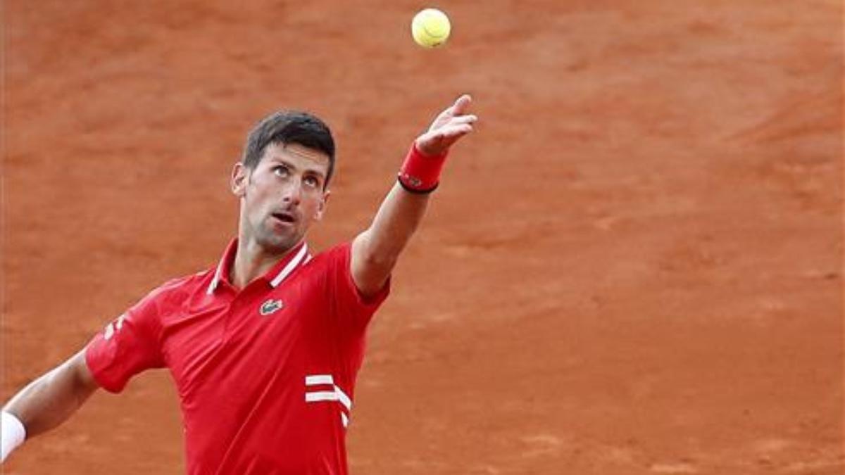 Djokovic en el partido ante Sinner