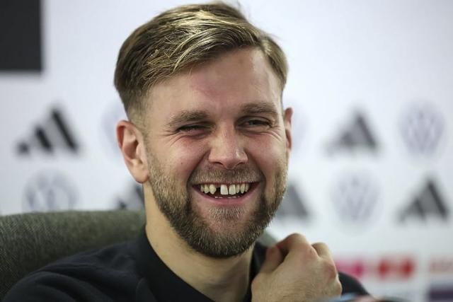 Niclas Fullkrug, delantero de Alemania, durante una comparecencia de prensa.