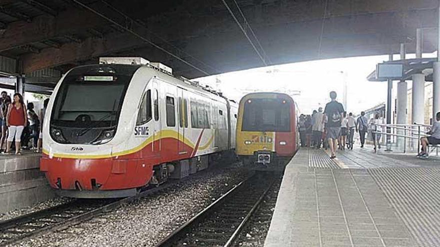 Estación de tren en Inca, donde se han producido asaltos a menores, junto a la de Marratxí.