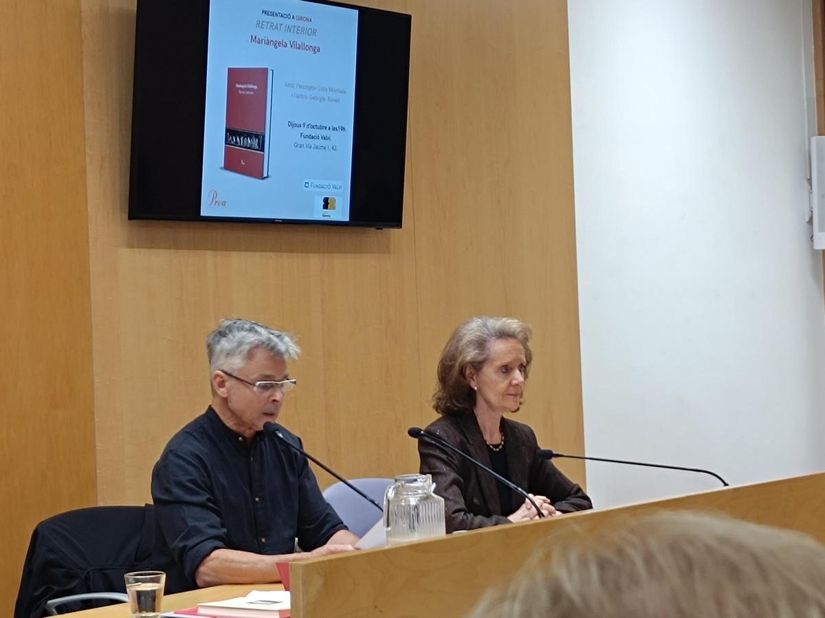 Vilallonga, amb Lluís Muntada, presentant el llibre fa uns dies a Girona.