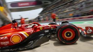 Leclerc, en el circuito de Shanghai