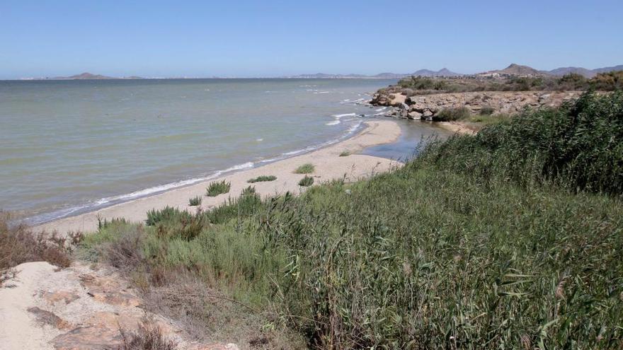 Desembocadura de la rambla del Albujón al Mar Menor.