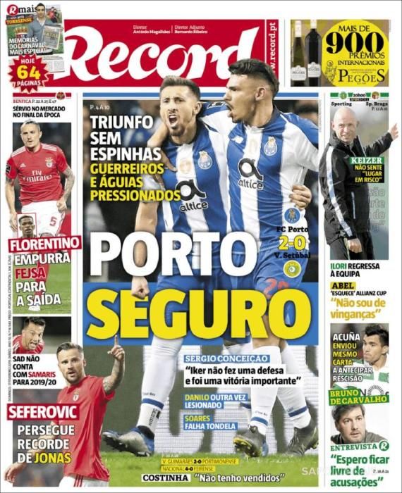 Portada RECORD domingo 17 de febrero de 2019