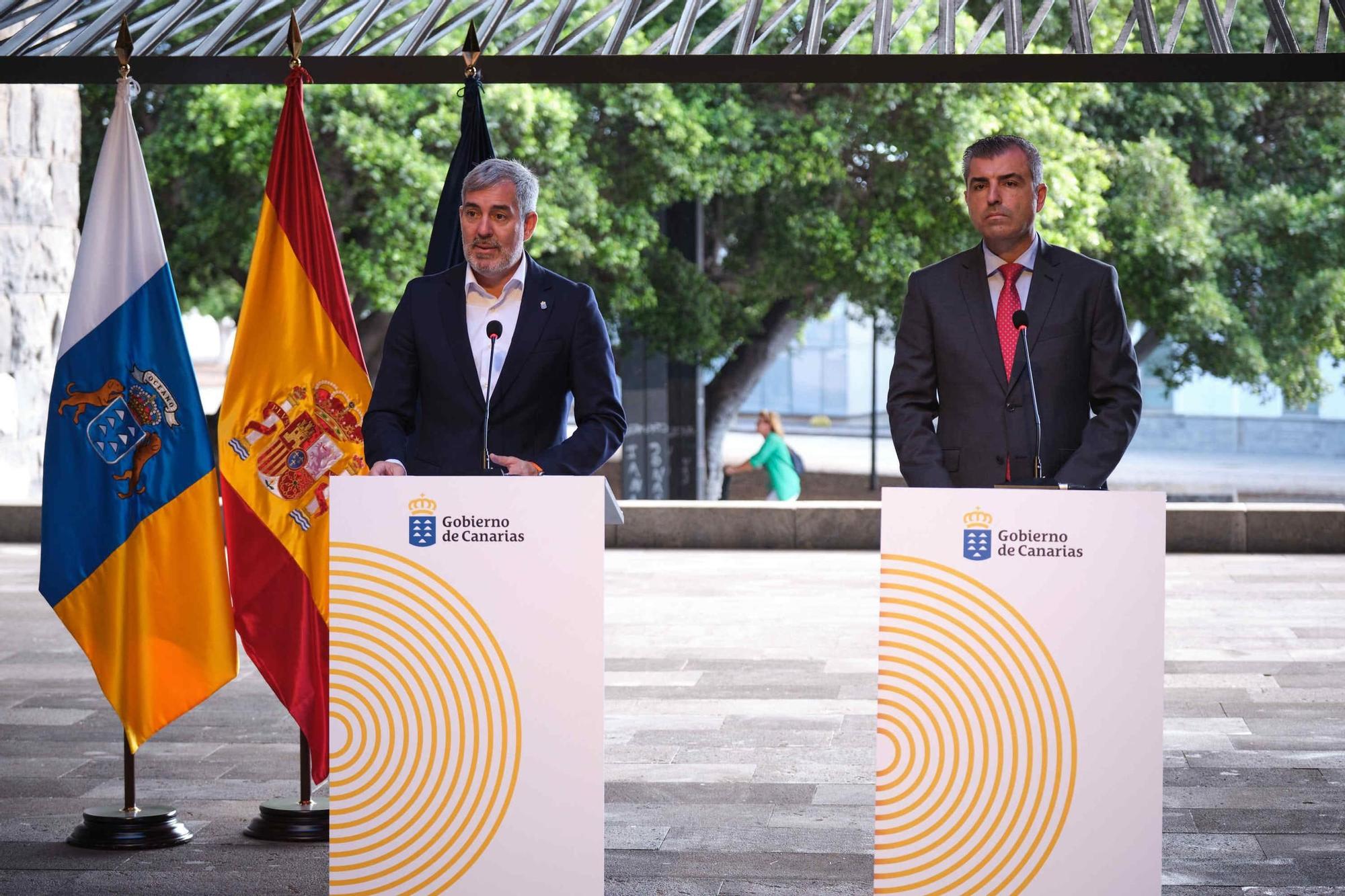 Fernando Clavijo y Manuel Domínguez hacen un balance de los primeros cien días de gobierno