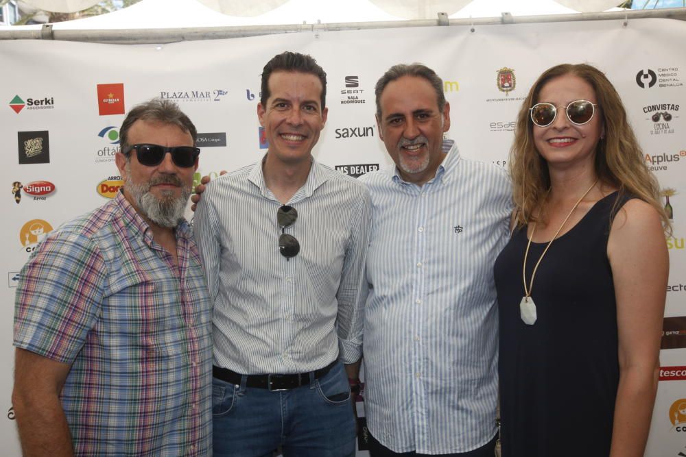 Francisco Bernabé, jefe de Local de INFORMACIÓN; el alcalde de Elda, Rubén Alfaro; el concejal de Fiestas de Alicante, Manuel Jiménez, y la redactora de INFORMACIÓN Sol Giménez.