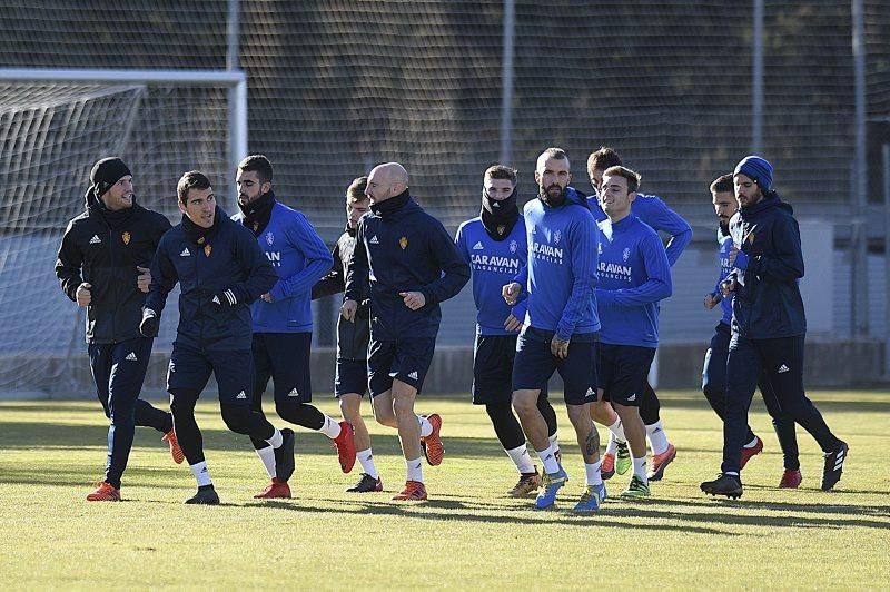 Sesión de entrenamiento del Real Zaragoza