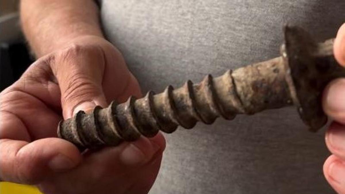 El tornillo del tren Gandia-Dénia, conexión ferroviaria cerrada en 1974 y cuya apertura anhelan la Marina Alta y la Safor