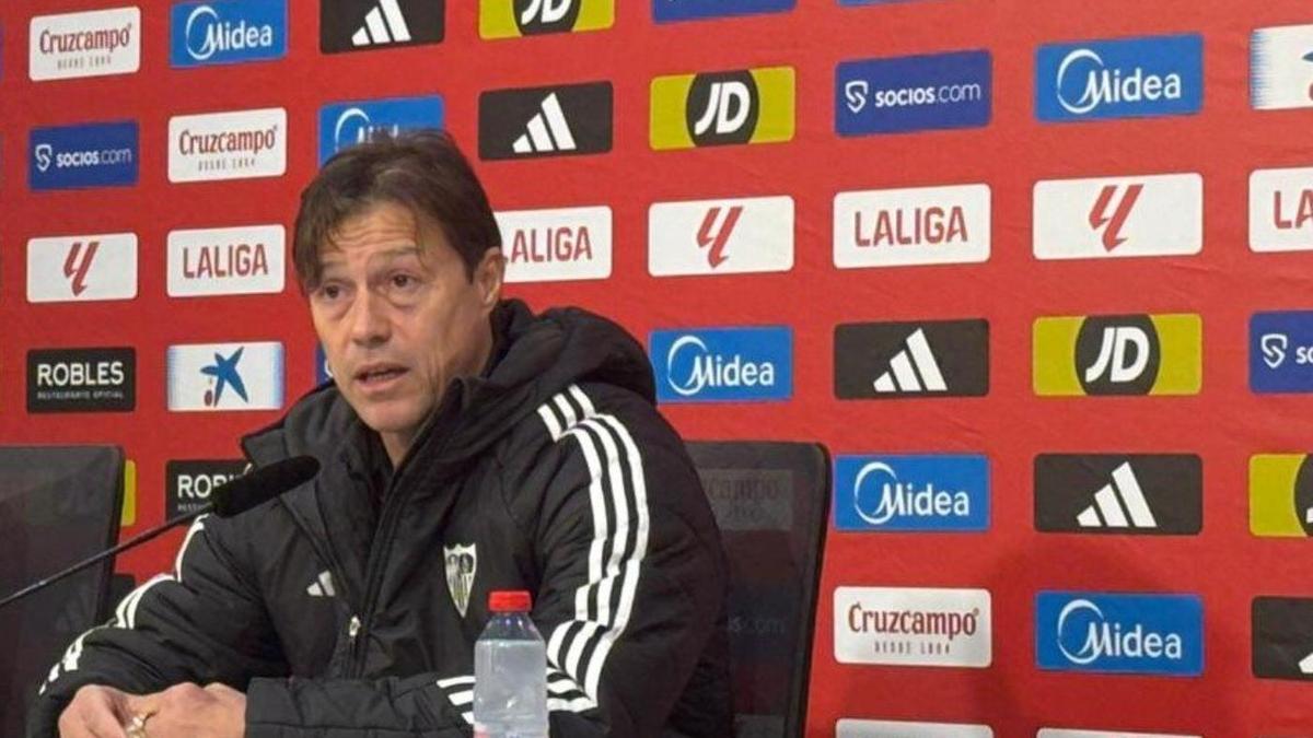 Matías Almeyda en la rueda de prensa previa al Sevilla-Levante