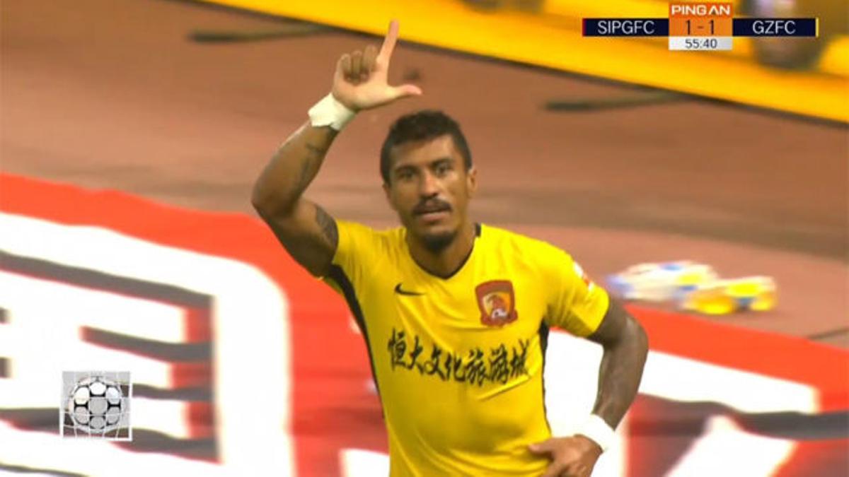 Paulinho sigue con su racha goleadoara en la Superliga china