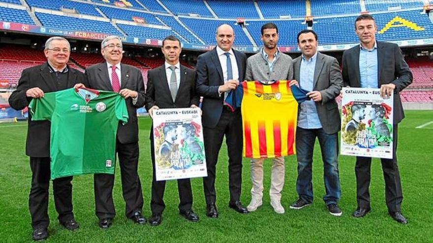 Ahir es va fer la presentació del partit al Camp Nou