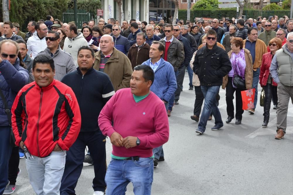 Manifestación en Murcia de los agricultores