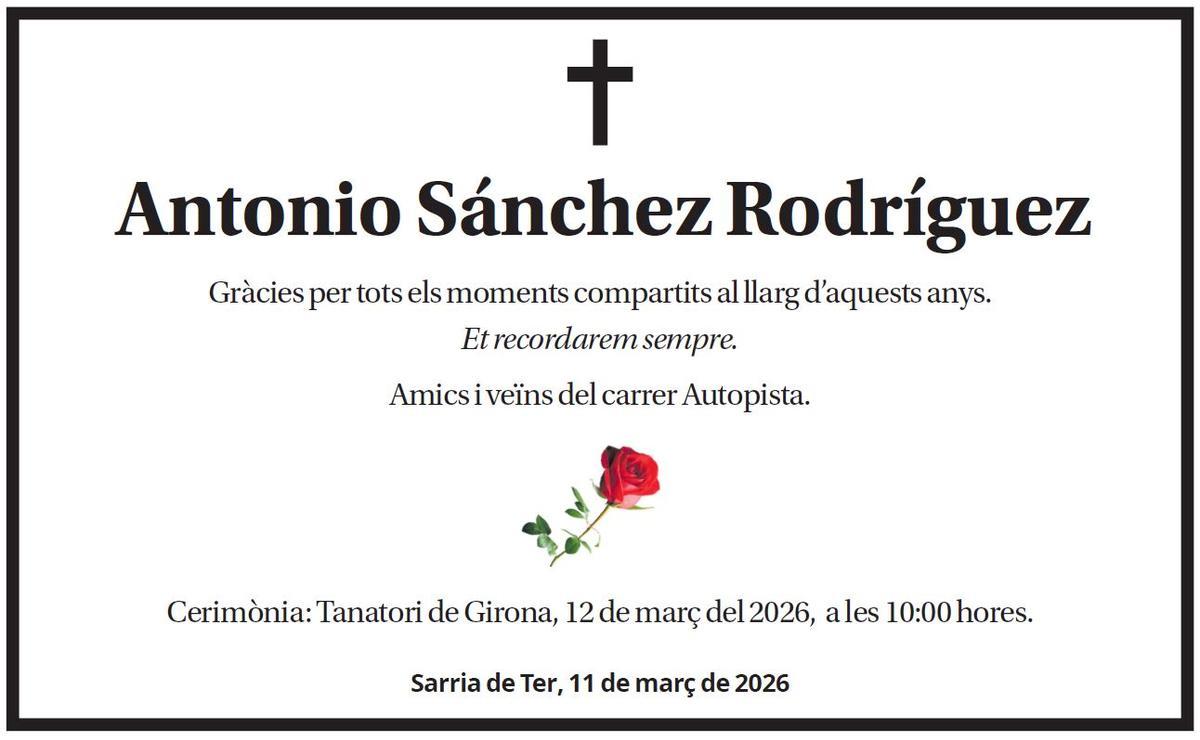 Antonio Sánchez Rodríguez.