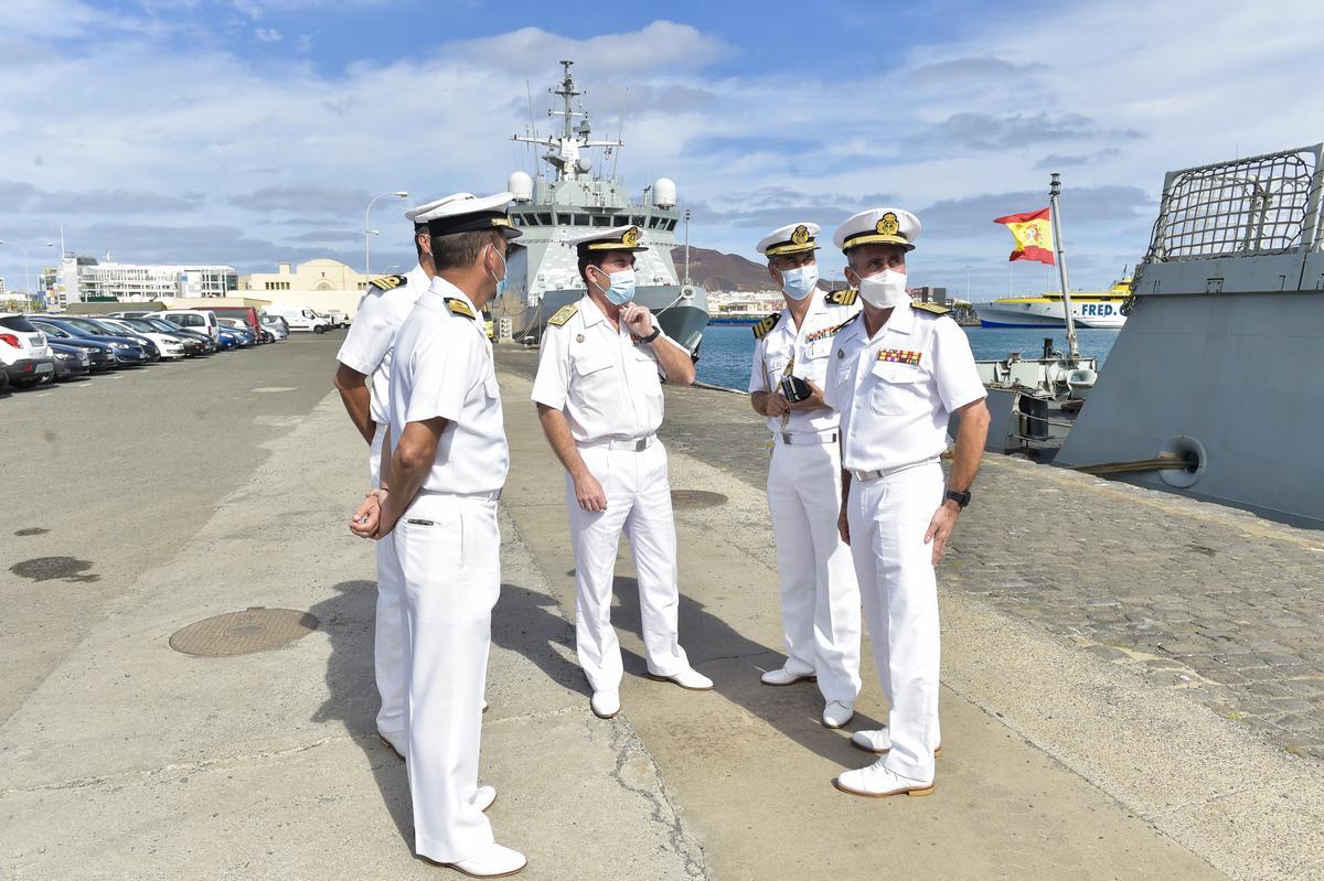 Visita del Almirante de la Flota, Antonio Martorel Lacave, a las unidades de la Flota en Canarias