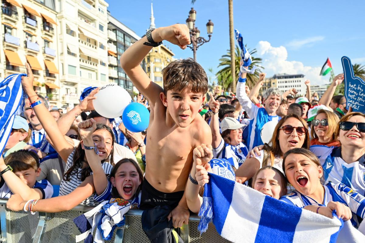 La fiesta de la Real Sociedad tras ganar la Copa del Rey.