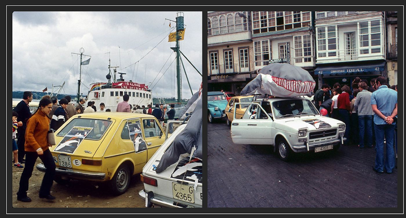 Movilización de apoyo al “Raimbow Warrior” de Greenpeace en Ferrol en 1980.