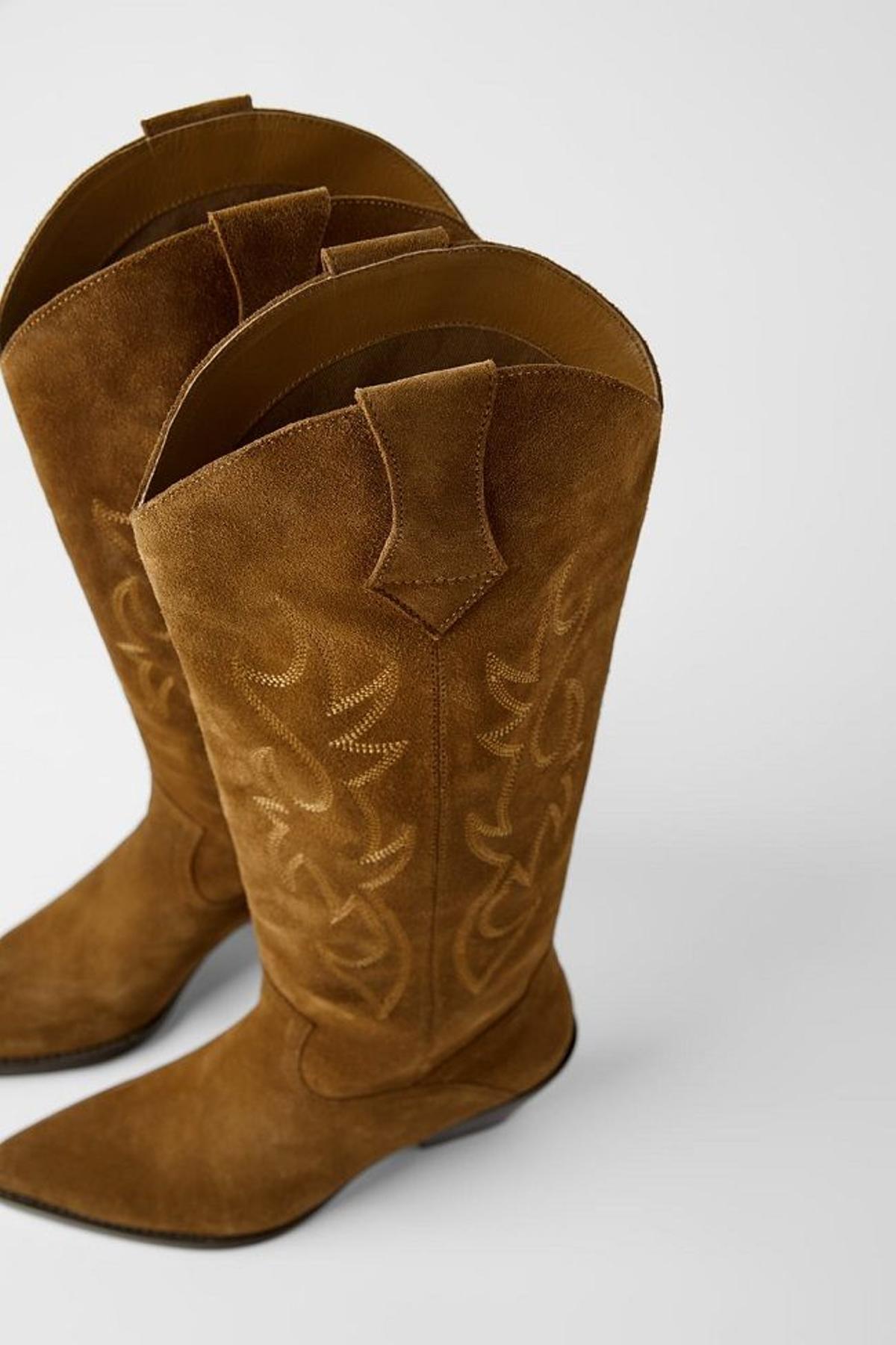 Botas cowboy de serraje