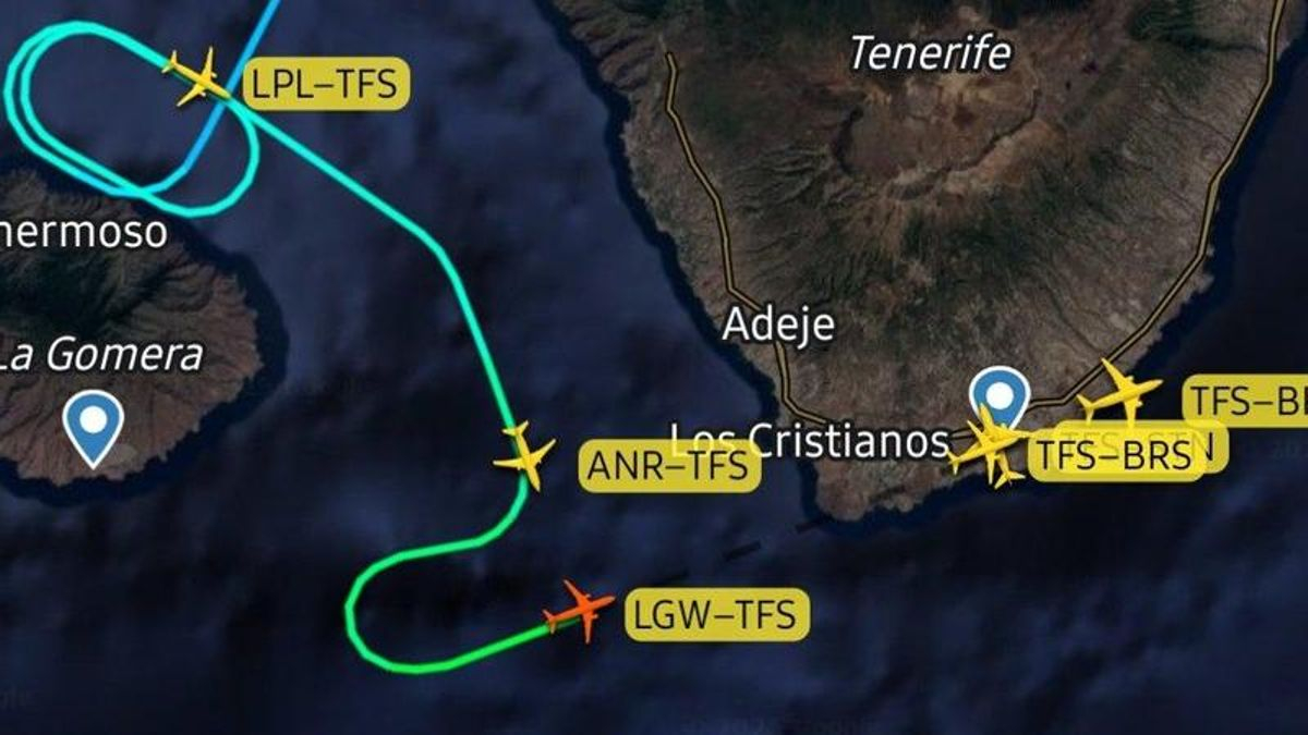 Imagen de Flightradar24 del vuelo desviado.