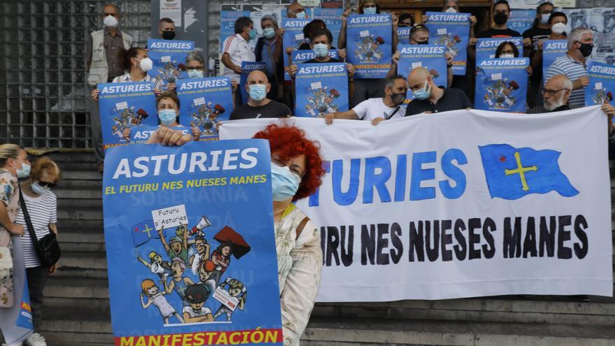 Protesta por el Día de Asturias