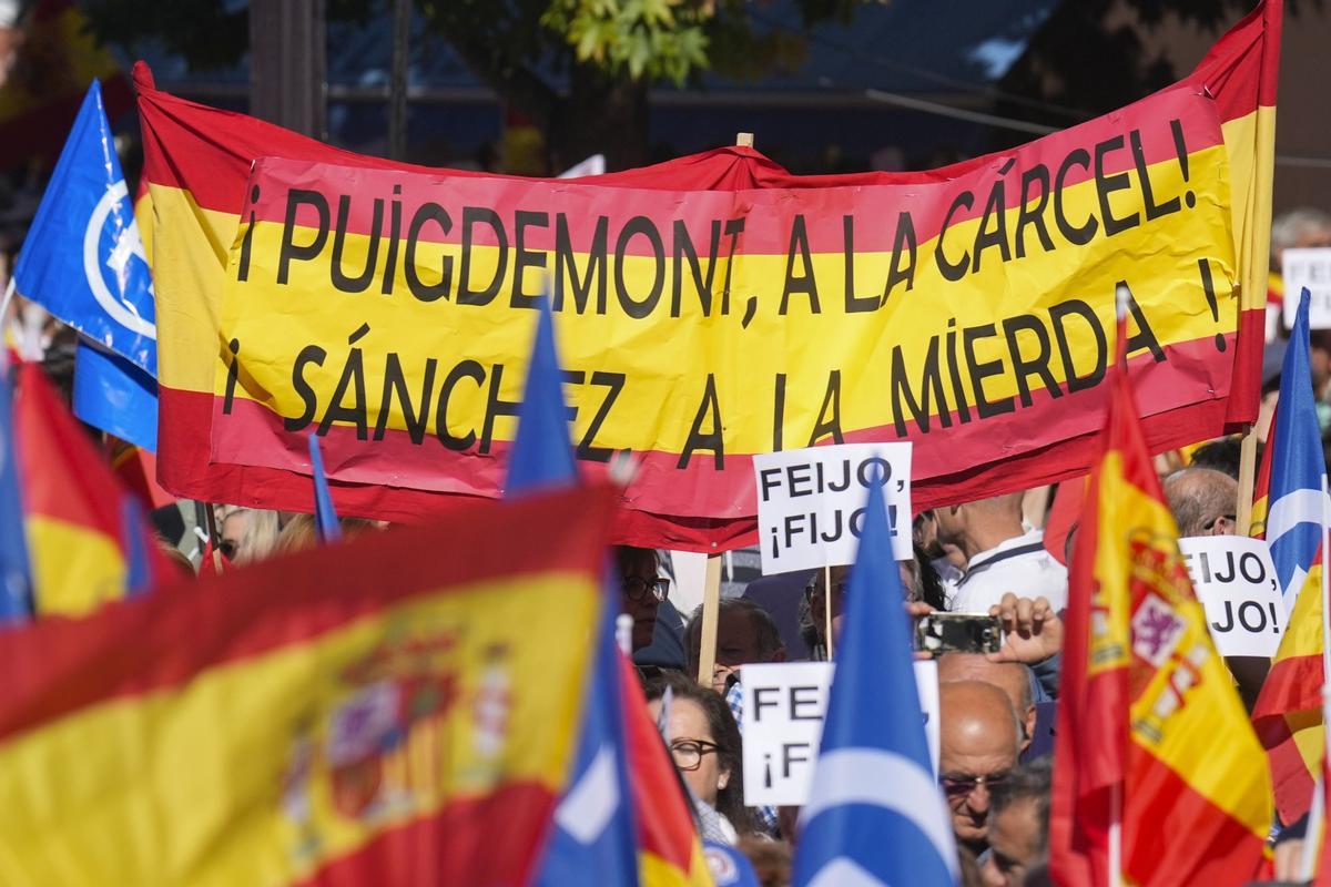 Manifestación del PP contra la amnistía en Madrid