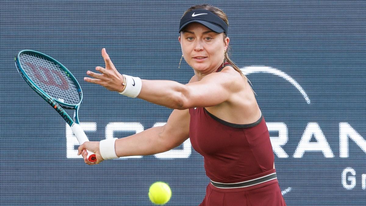 Paula Badosa, durante su debut en Berlín