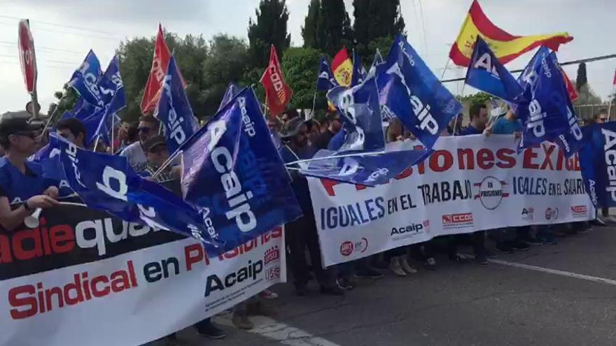 Protesta de los funcionarios de prisiones en Castelló