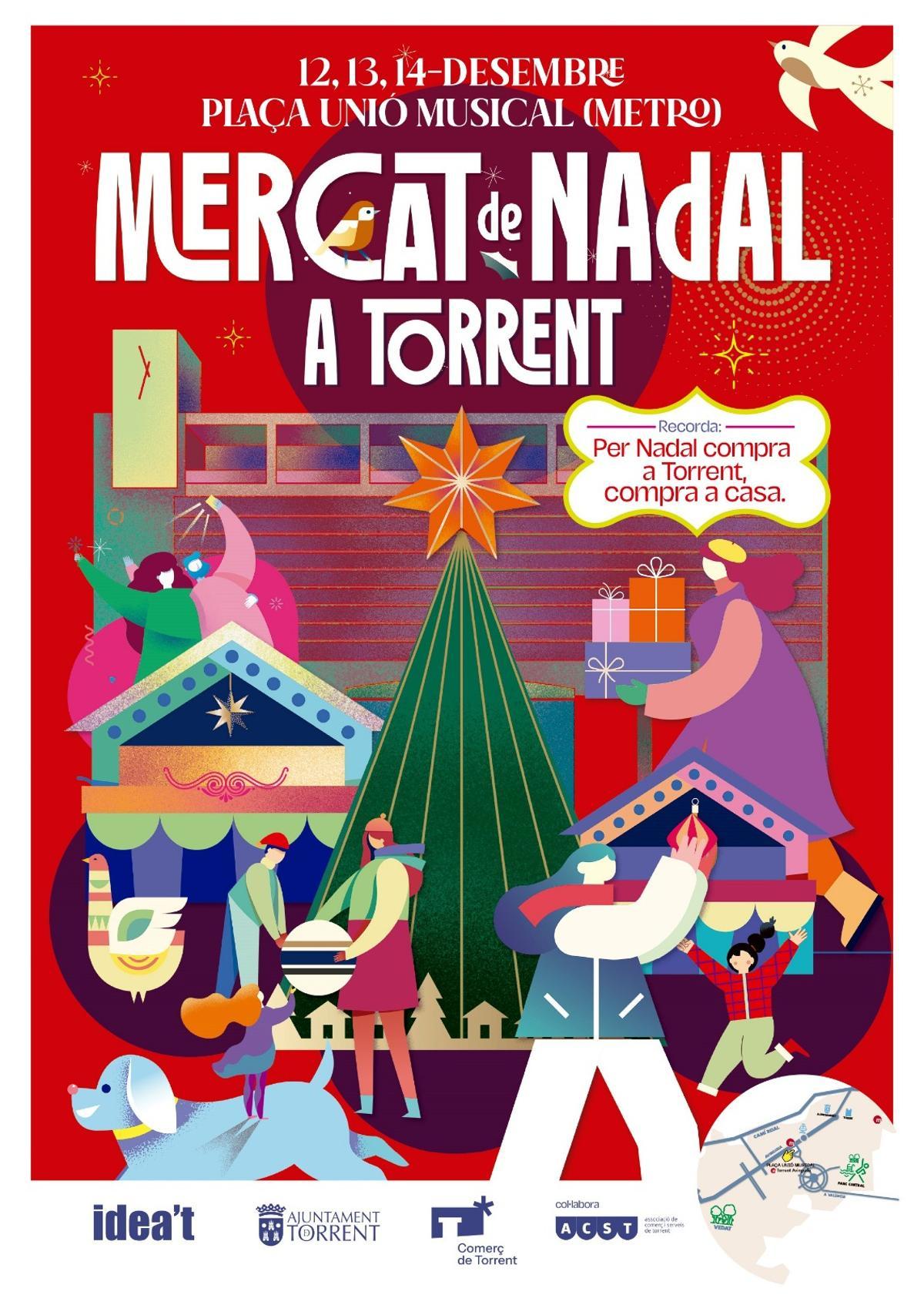 Cartel del III Mercat de Nadal de Torrent.