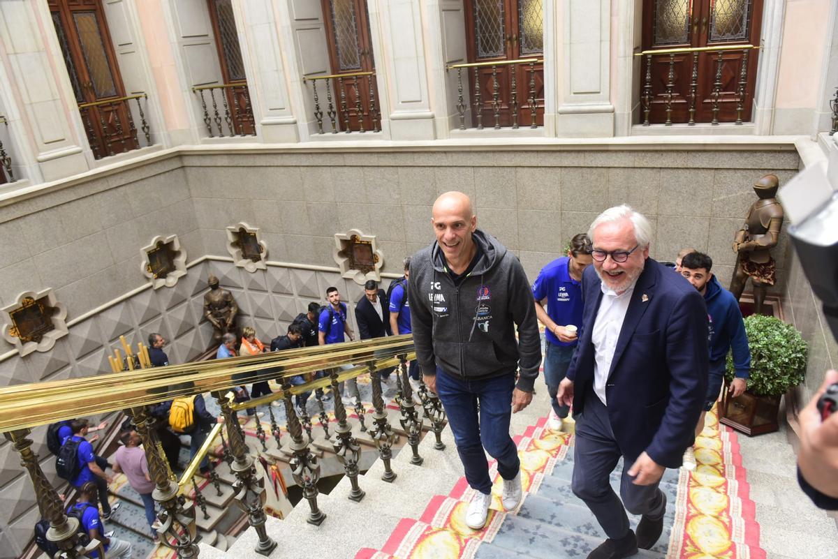 Recepción municipal al Leyma Coruña tras el ascenso a ACB