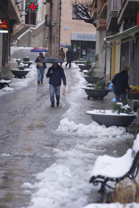 Imatges de la nevada a Sant Hilari Sacalm