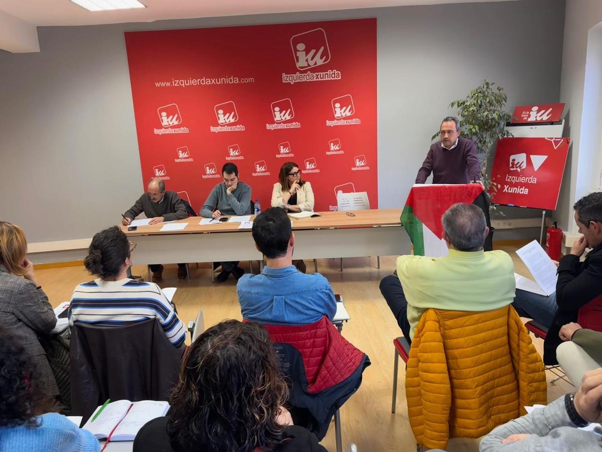 Ovidio Zapico, durante su intervención ante la Comisión Colegiada de IU, este martes.