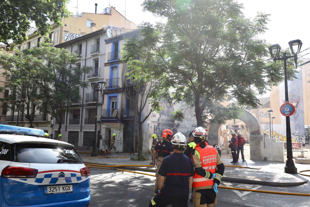 Incendio en el Coso Bajo de Zaragoza