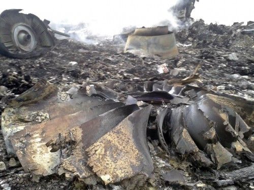 Imágenes del accidente del avión malasio