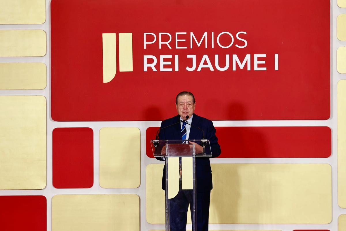 Vicente Boluda en la entrega de Premis Rei Jaume I