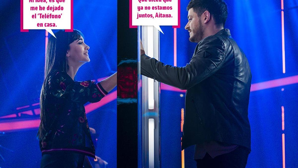 Aitana y Cepeda durante una actuación en Operación Triunfo 2017