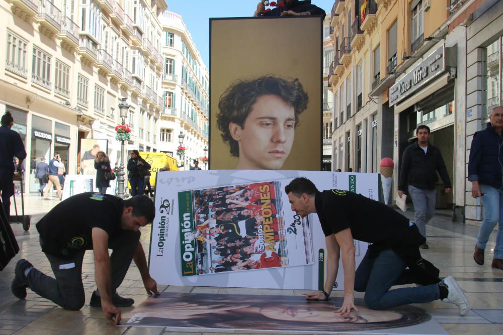 Exposición por el 20 aniversario de La Opinión de Málaga en la calle Larios