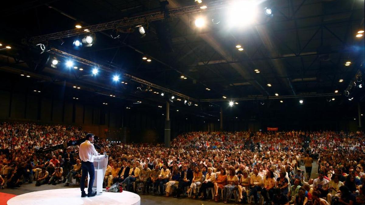 Pedro Sánchez, en la clausura del 39º Congreso Federal del PSOE, en Ifema, Madrid, el 18 de junio de 2017.
