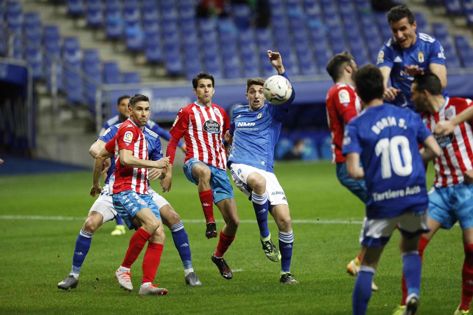 El partido entre el Oviedo y el Lugo, en imágenes