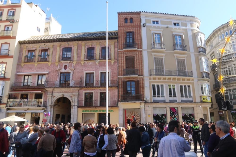 Accidentada celebración del Día de la Constitución en Málaga.
