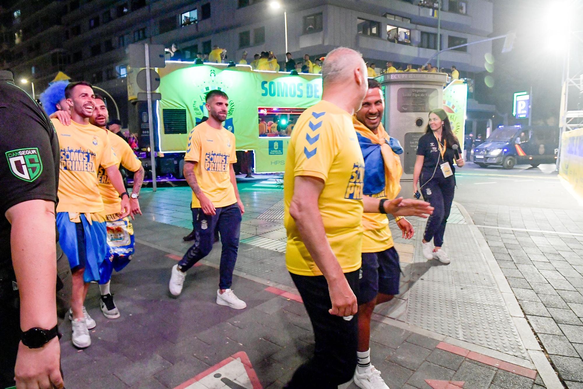 Así fue la celebración por el ascenso de la UD Las Palmas en Mesa y López