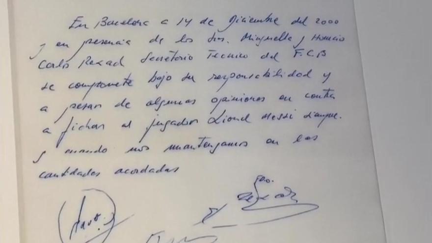 El primer contrato de Messi a subasta