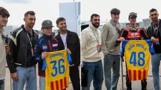 Varios jugadores del Valencia CF acuden al Circuit Ricardo Tormo